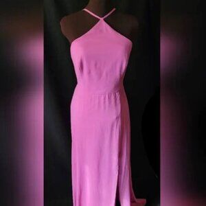 Size XL Light Pink Halter Maxi Dress